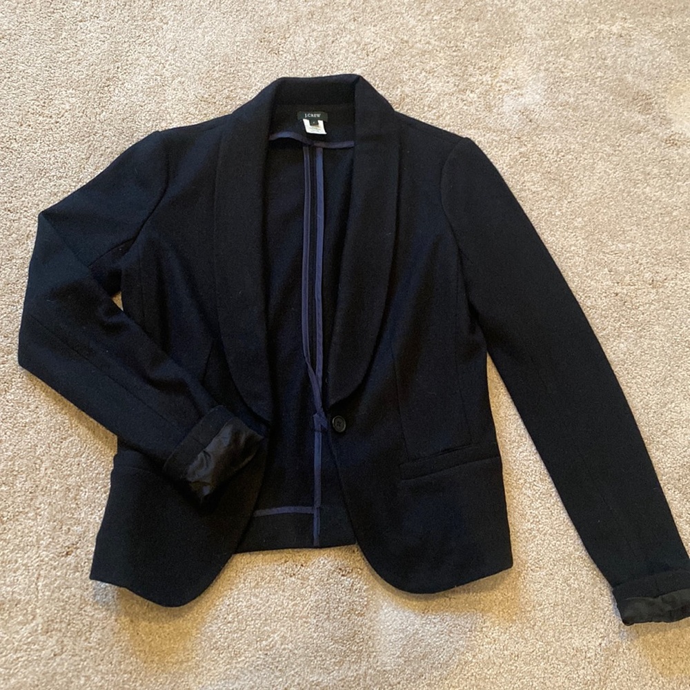 Black Wool JCrew Blazer Jacket - Size 2